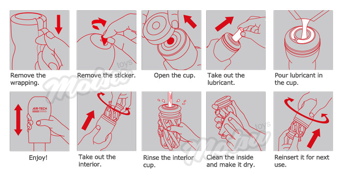 Instructions Tenga Air tech reusable cups