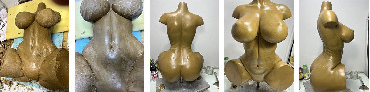 making sex doll from clay 